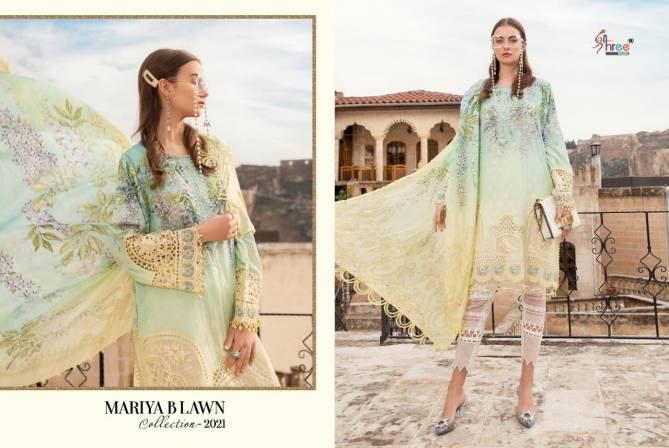 Shree Mariya B Lawn Latest Print With Exclusive Embroidery Pakistani Salwar Suit Collection